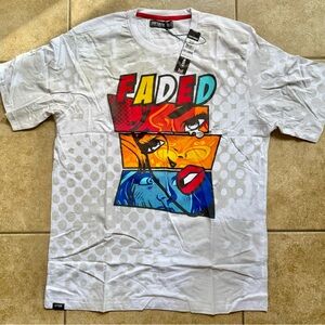 Contender Faded Men’s T Shirt White Streetwear Comic Pop Art 2XL FAST SHIPPING